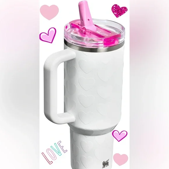 Stanley White and Pink Quencher ProTour Tumbler - Picture 2 of 12